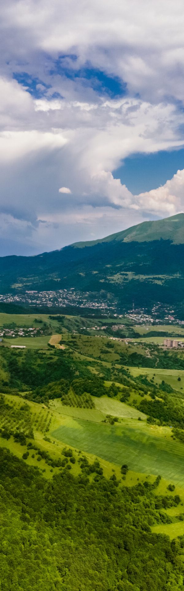An amazing aerial shot of Dilijan landscape in Armenia